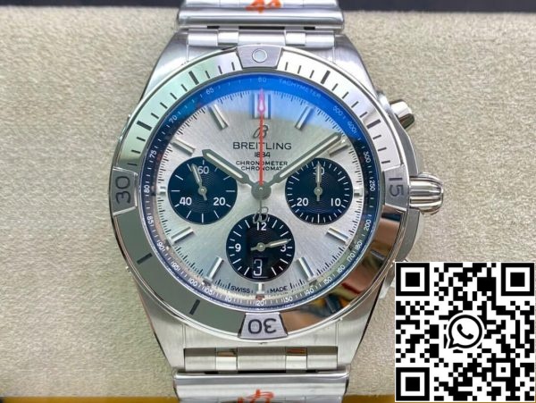 Breitling Chronomat AB0134101G1A1 1 1 Лучшее издание GF Завод Белый Циферблат США Реплика Смотреть 541 Breitling Chronomat AB0134101G1A1 1:1 Лучшее издание GF Завод Белый Циферблат