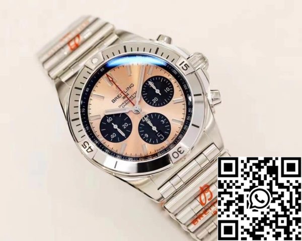 Breitling Chronomat AB0134101K1A1 1 1 Best Edition GF Factory Rose Gold Dial US Replica Watch 4905 Breitling Chronomat AB0134101K1A1 1:1 Best Edition GF Factory Rose Gold Dial