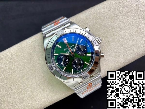 Breitling Chronomat AB01343A1L1A1 1 Best Edition GF Factory Green Dial US Replica Watch 2747 Breitling Chronomat AB01343A1L1A1 1 Best Edition GF Factory Green Dial