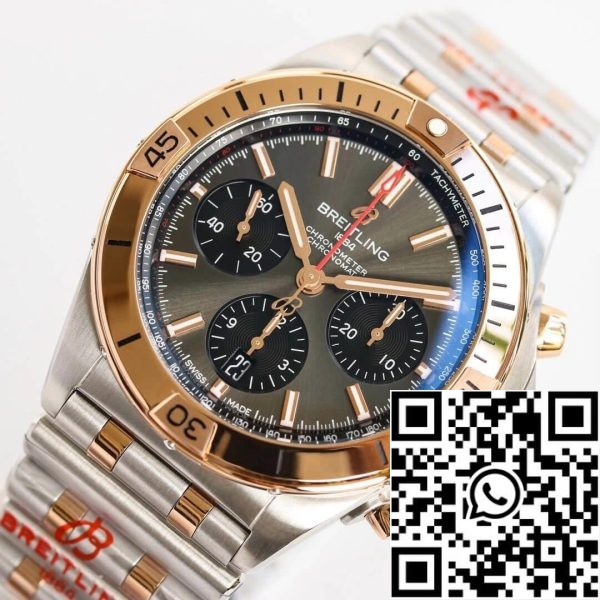 Breitling Chronomat UB0134101B1U1 1 1 Best Edition GF Factory Grey Dial US Replica óra 4541 Breitling Chronomat UB0134101B1U1 1:1 Best Edition GF Factory Grey Dial 1:1 Best Edition GF Factory Grey Dial