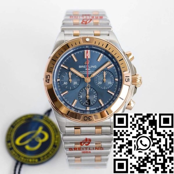 Breitling Chronomat UB0134101C1U1 1 1 Best Edition GF Factory Blue Dial US Replica Uhr 8308 Breitling Chronomat UB0134101C1U1 1:1 Best Edition GF Factory Blue Dial