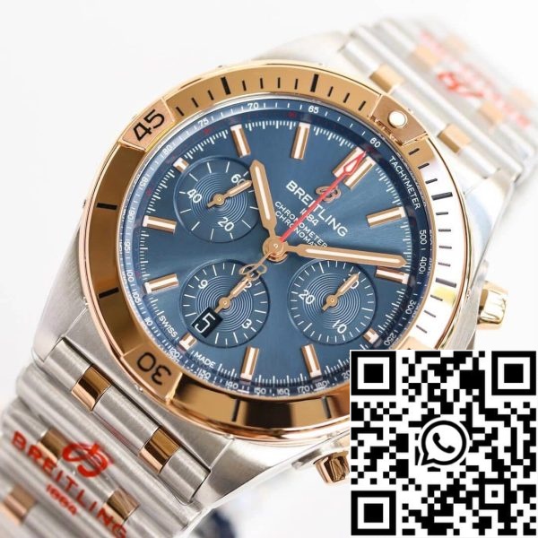 Breitling Chronomat UB0134101C1U1 1 1 Best Edition GF Factory Blue Dial US Replica Uhr 8733 Breitling Chronomat UB0134101C1U1 1:1 Best Edition GF Factory Blue Dial