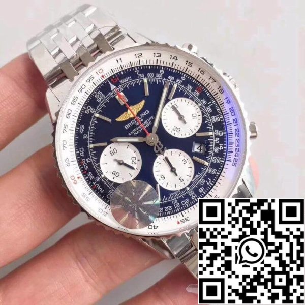 Breitling Navitimer 01 AB012012 BB01 447A JF Factory 1 1 Best Edition Swiss ETA7750 US Replica óra 2348 Breitling Navitimer 01 AB012012/BB01/447A JF Factory 1:1 Best Edition Swiss ETA7750