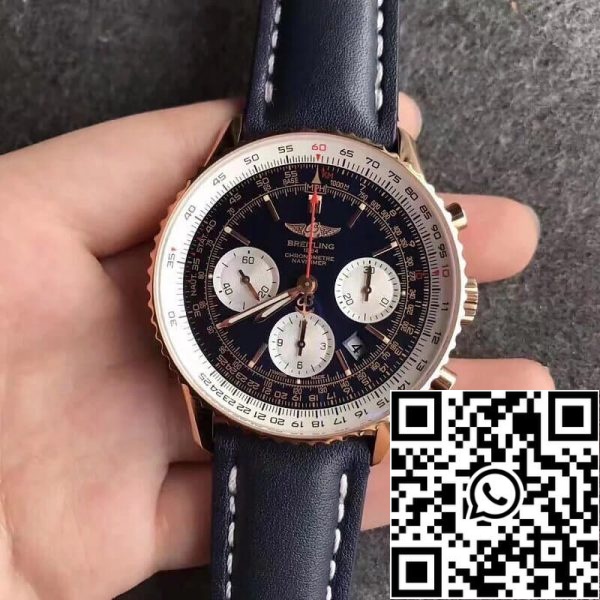 Breitling Navitimer 01 RB012012 1 1 Best Edition JF Factory Blue Strap US Replica Orologio 3988 Breitling Navitimer 01 RB012012 1:1 Best Edition JF Factory Blue Strap