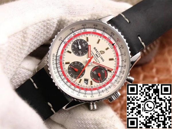 Breitling Navitimer AB01219A1G1X1 1 1 Migliore Edizione V9 Fabbrica Quadrante Argento Svizzera ETA7750 Replica Orologio 1424 Breitling Navitimer AB01219A1G1X1 1:1 Migliore Edizione V9 Fabbrica Quadrante Argento Svizzera ETA7750