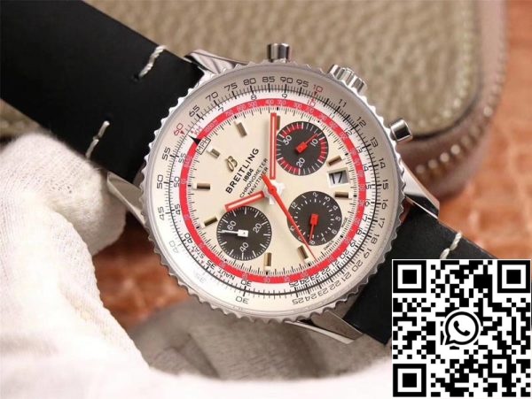 Breitling Navitimer AB01219A1G1X1 1 1 Best Edition V9 Factory Silver Dial Sveitsin ETA7750 Yhdysvaltain Replica katsella 7198 Breitling Navitimer AB01219A1G1X1 1:1 Best Edition V9 Factory Silver Dial Sveitsin ETA7750