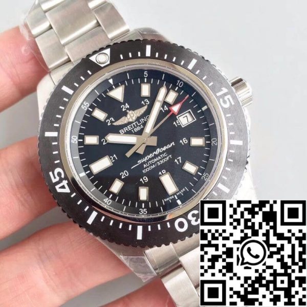 Breitling Superocean 44 1739310 BF45 162A GF Factory 1 1 Best Edition Swiss ETA2824 Black Dial US Replica Watch 2112 Breitling Superocean 44 1739310/BF45/162A GF Factory 1:1 Best Edition Swiss ETA2824 Black Dial