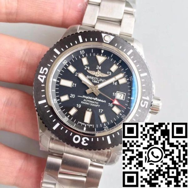 Breitling Superocean 44 1739310 BF45 162A GF Factory 1 1 Best Edition Swiss ETA2824 Black Dial US Replica Watch 3114 Breitling Superocean 44 1739310/BF45/162A GF Factory 1:1 Best Edition Swiss ETA2824 Black Dial