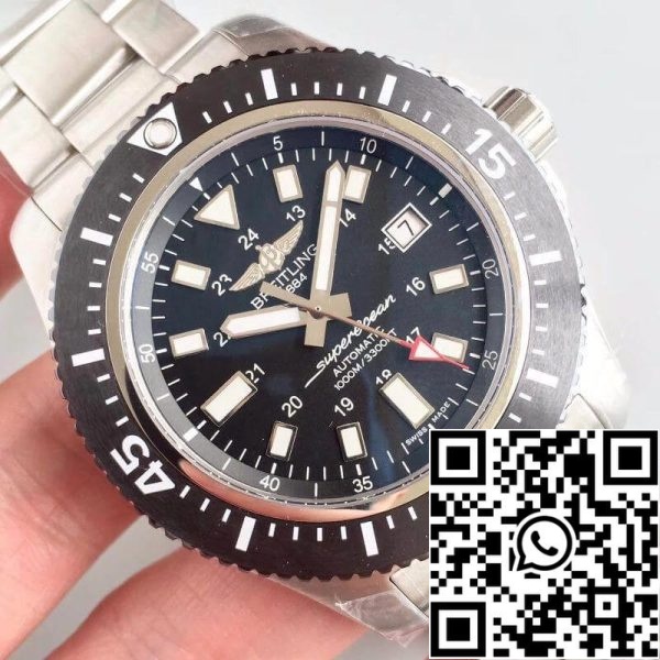 Breitling Superocean 44 1739310 BF45 162A GF Factory 1 1 Migliore Edizione Svizzera ETA2824 Quadrante Nero Replica Orologio 7882 Breitling Superocean 44 1739310/BF45/162A GF Factory 1:1 Migliore Edizione Svizzera ETA2824 Quadrante Nero