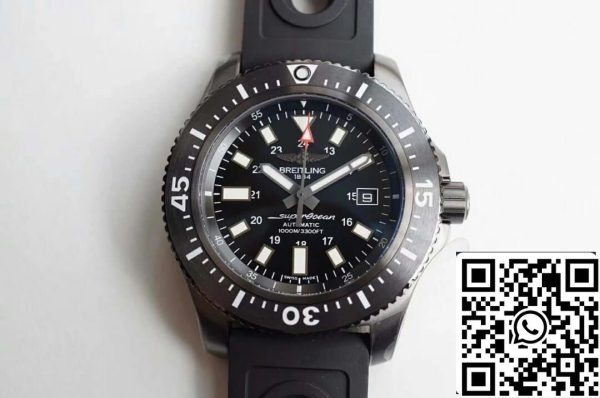 Breitling Superocean M1739313 BE92 227S M20SS 1 1 1 Best Edition GF Factory Quadrante Nero Replica Orologio 4384 Breitling Superocean M1739313/BE92/227S/M20SS.1 1:1 Best Edition GF Factory Quadrante Nero