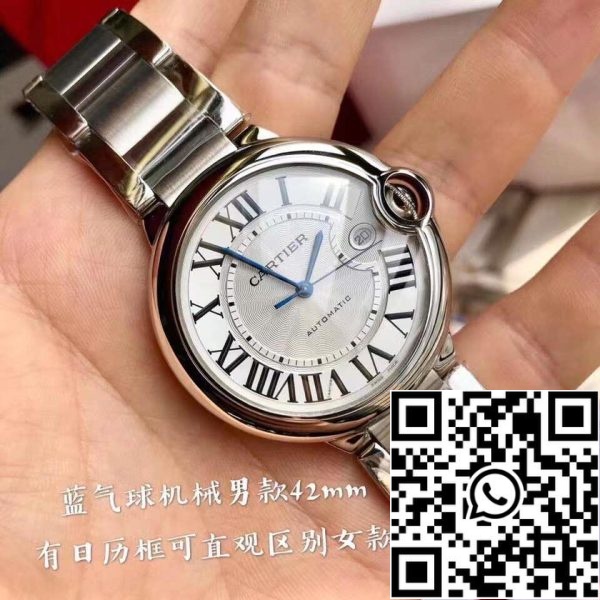 Cartier Ballon Bleu De Cartier W69012Z4 Zegarek 42mm szwajcarski oryginalny mechanizm US Replica Zegarek 9624 Cartier Ballon Bleu De Cartier W69012Z4 Zegarek 42mm szwajcarski oryginalny mechanizm