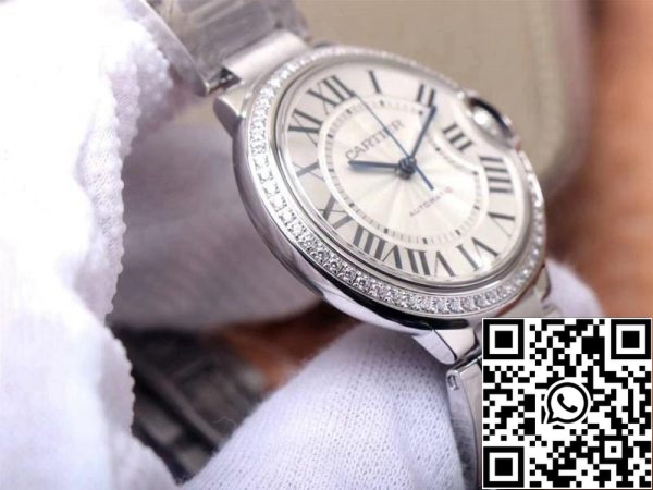 Cartier Ballon Bleu W4BB0017 1:1 Best Edition V6 Factory White Dial Swiss Movement US Replica Zegarek 4601 Cartier Ballon Bleu W4BB0017 1:1 Best Edition V6 Factory White Dial Swiss Movement