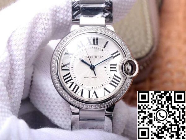 Cartier Ballon Bleu W4BB0017 1 1 Melhor Edição V6 Fábrica Mostrador Branco Movimento Suíço Réplica EUA Relógio 6477 Cartier Ballon Bleu W4BB0017 1:1 Melhor Edição V6 Fábrica Mostrador Branco Movimento Suíço