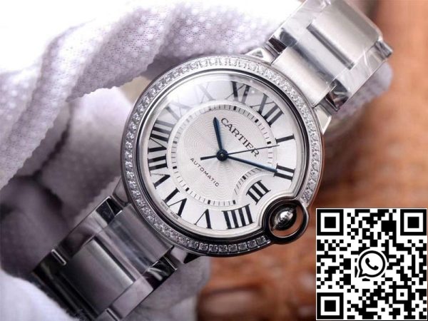 Cartier Ballon Bleu W4BB0017 1 1 Melhor Edição V6 Fábrica Mostrador Branco Movimento Suíço Réplica EUA Relógio 9354 Cartier Ballon Bleu W4BB0017 1:1 Melhor Edição V6 Fábrica Mostrador Branco Movimento Suíço