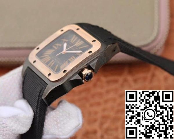 Cartier De Santos 100-годишнината W2020009 38mm RB фабрика 18K розово злато 1 1 най-доброто издание швейцарски ETA2892 САЩ реплика часовник 5809 Cartier De Santos 100-годишнината W2020009 38mm RB фабрика 18K розово злато 1: 1 най-доброто издание швейцарски ETA2892