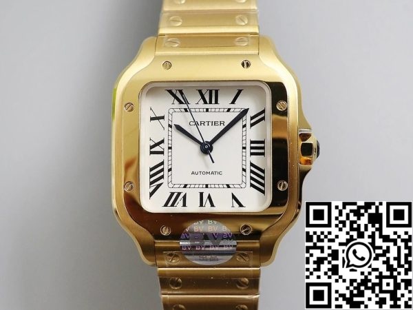 Cartier De Santos W20112Y1 1 1 Best Edition BV Factory Weißes Zifferblatt US Replica Uhr 9140 Cartier De Santos W20112Y1 1:1 Best Edition BV Factory Weißes Zifferblatt