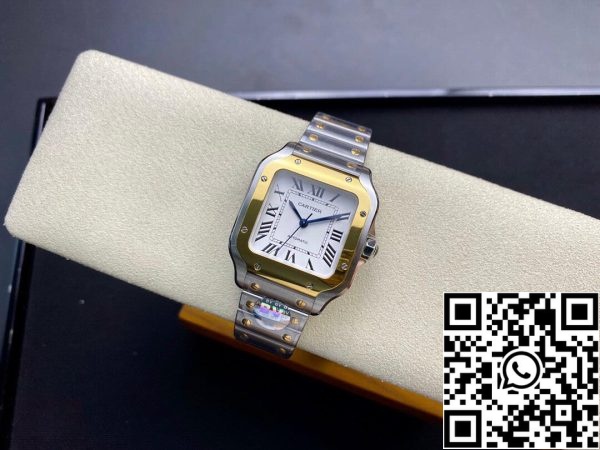 Cartier De Santos W2SA0016 35MM 1 1 Най-доброто издание BV Фабрика бял циферблат САЩ реплика часовник 2311 Cartier De Santos W2SA0016 35MM 1: 1 Най-доброто издание BV Фабрика бял циферблат