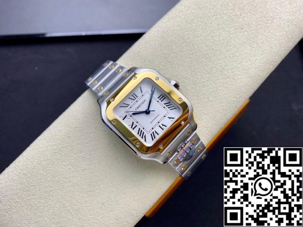 Cartier De Santos W2SA0016 35MM 1 1 Най-доброто издание BV Factory White Dial САЩ реплика часовник 3423 Cartier De Santos W2SA0016 35MM 1: 1 Най-доброто издание BV Factory White Dial