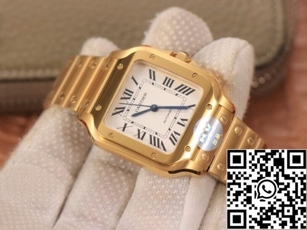 Cartier De Santos WSSA0010 1 1 Melhor Edição BV Fábrica 18K Ouro EUA Réplica Relógio 330 Cartier De Santos WSSA0010 1:1 Melhor Edição BV Fábrica 18K Ouro