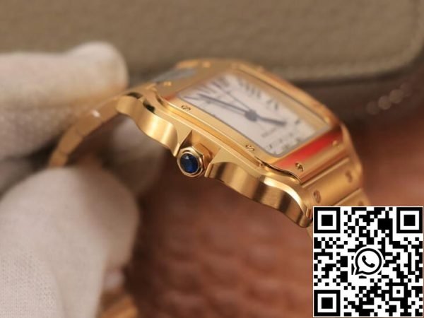 Cartier De Santos WSSA0010 1 1 Beste Ausgabe BV Fabrik 18K Gold US Replik Uhr 4554 Cartier De Santos WSSA0010 1:1 Beste Ausgabe BV Fabrik 18K Gold