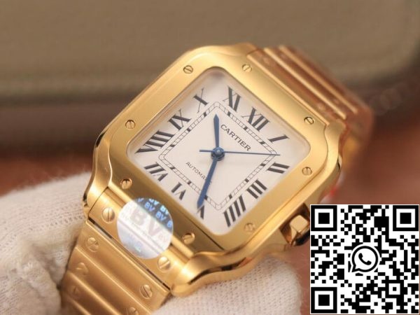 Cartier De Santos WSSA0010 1 1 Best Edition BV Factory 18K arany US Replica óra 5356 Cartier De Santos WSSA0010 1:1 Best Edition BV Factory 18K arany