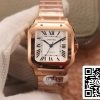 Cartier De Santos WSSA0010 1:1 Best Edition BV Factory 18K Rose Gold White Dial US Replica Zegarek 299 Cartier De Santos WSSA0010 1:1 Best Edition BV Factory 18K Rose Gold White Dial