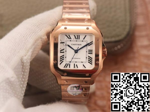 Cartier De Santos WSSA0010 1 1 Mejor Edición BV Factory 18K Oro Rosa Esfera Blanca US Reloj Replica 299 Cartier De Santos WSSA0010 1 1 Mejor Edición BV Factory 18K Oro Rosa Esfera Blanca