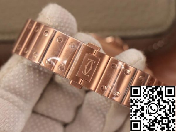 Cartier De Santos WSSA0010 1 1 Best Edition BV Factory 18K Rose Gold Weißes Zifferblatt US Replica Uhr 3096 Cartier De Santos WSSA0010 1:1 Best Edition BV Factory 18K Rose Gold Weißes Zifferblatt