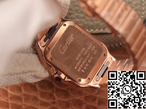 Cartier De Santos WSSA0010 1 1 Best Edition BV Factory 18K Rose Gold Weißes Zifferblatt US Replica Uhr 4397 Cartier De Santos WSSA0010 1:1 Best Edition BV Factory 18K Rose Gold Weißes Zifferblatt