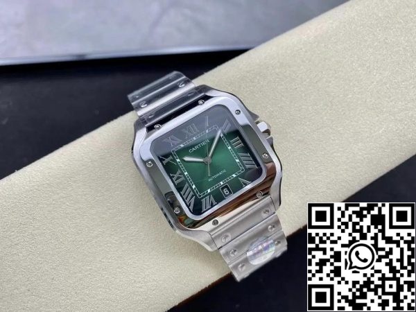 Cartier De Santos WSSA0062 1 1 Najboljša izdaja BV Factory Green Dial ZDA replika Watch 1296 Cartier De Santos WSSA0062 1: 1 Best Edition BV Factory Green Dial