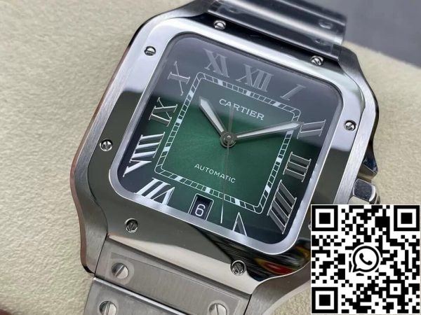 Cartier De Santos WSSA0062 1 1 Best Edition BV Factory Green Dial US Replica Watch 9193 Cartier De Santos WSSA0062 1:1 Best Edition BV Factory Green Dial