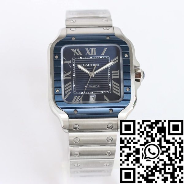 Cartier Santos 1 1 Best Edition GF Factory Blue Bezel ZDA replika Watch 3432 Cartier Santos 1: 1 Best Edition GF Factory Blue Bezel