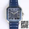 Cartier Santos 1 1 Best Edition GF Factory Blue Dial US Replica Watch 6238 Cartier Santos 1: 1 Best Edition GF Factory Blue Dial