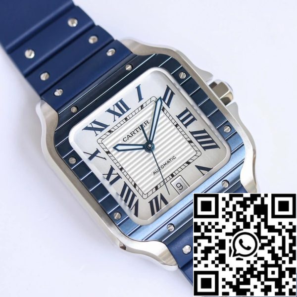 Cartier Santos 1 1 Best Edition GF Factory Rubber Strap US Replica Watch 5498 Cartier Santos 1:1 Best Edition GF Factory Rubber Strap