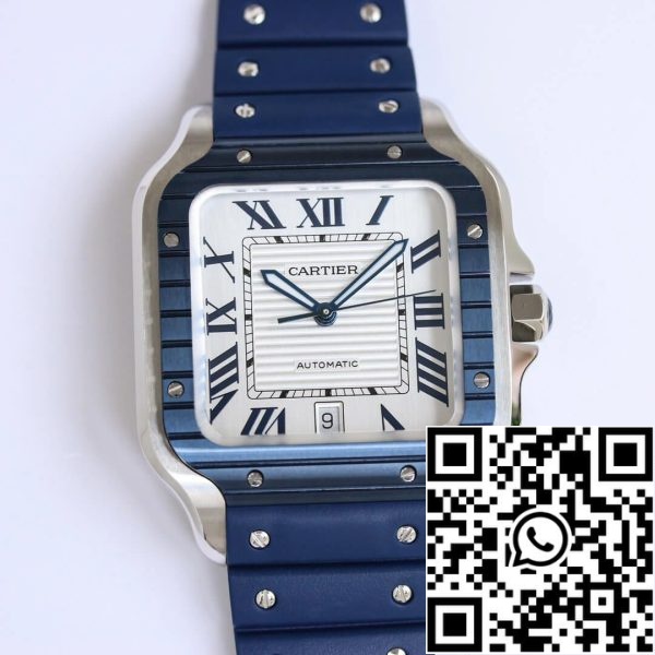 Cartier Santos 1 1 Best Edition GF Factory Rubber Strap US Replica Orologio 6152 Cartier Santos 1:1 Best Edition GF Factory Rubber Strap