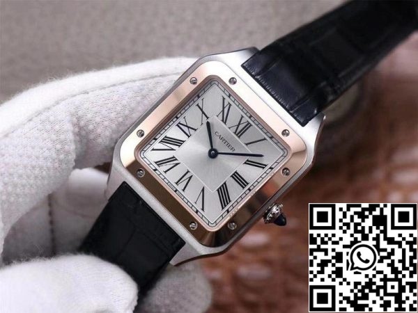 Cartier Santos Dumont W2SA0017 1 1 Best Edition F1 Factory Silver Dial Swiss ETA430 MC US Replica Watch 248 Cartier Santos Dumont W2SA0017 1:1 Best Edition F1 Factory Silver Dial Swiss ETA430 MC