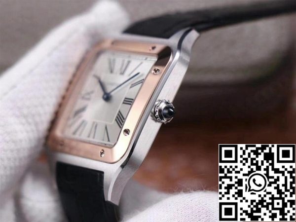 Cartier Santos Dumont W2SA0017 1 1 Най-доброто издание F1 фабрика сребърен циферблат швейцарски ETA430 MC САЩ реплика часовник 7995 Cartier Santos Dumont W2SA0017 1: 1 Най-доброто издание F1 фабрика сребърен циферблат швейцарски ETA430 MC