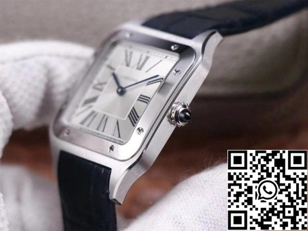 Cartier Santos Dumont WSSA0032 1 1 Best Edition F1 Factory ασημένια κλήση ελβετικό ETA430 MC ΗΠΑ Replica ρολόι 2440 Cartier Santos Dumont WSSA0032 1: 1 Best Edition F1 Factory ασημένια κλήση ελβετικό ETA430 MC