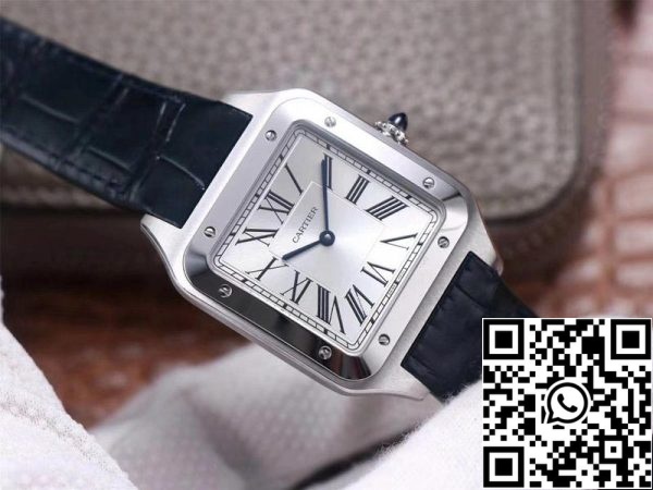 Cartier Santos Dumont WSSA0032 1 1 Mejor Edición F1 Fábrica de plata Dial suizo ETA430 MC EE.UU. Reloj Replica 3732 Cartier Santos Dumont WSSA0032 1:1 Mejor Edición F1 Fábrica de plata Dial suizo ETA430 MC