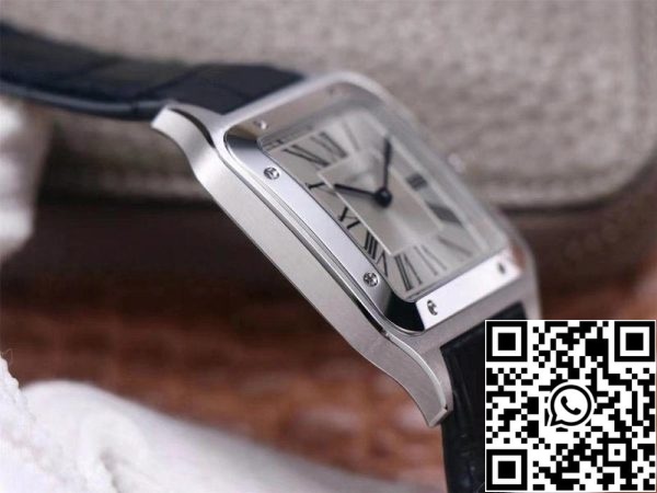 Cartier Santos Dumont WSSA0032 1 1 Best Edition F1 Factory Silver Dial Swiss ETA430 MC ΗΠΑ Replica ρολόι 7464 Cartier Santos Dumont WSSA0032 1: 1 Best Edition F1 Factory Silver Dial Swiss ETA430 MC