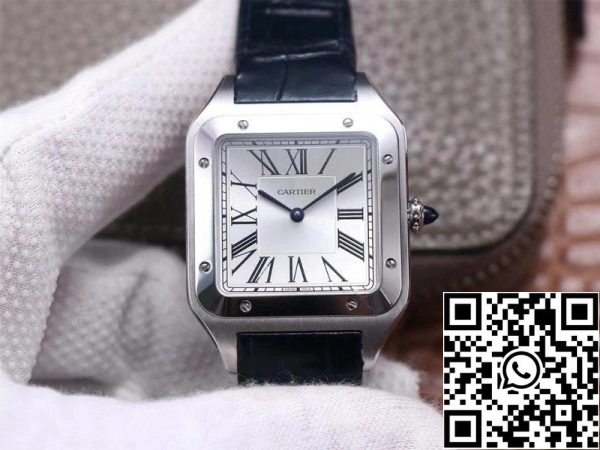 Cartier Santos Dumont WSSA0032 1 1 Best Edition F1 Factory ασημένια κλήση ελβετικό ETA430 MC ΗΠΑ Replica ρολόι 8273 Cartier Santos Dumont WSSA0032 1: 1 Best Edition F1 Factory ασημένια κλήση ελβετικό ETA430 MC