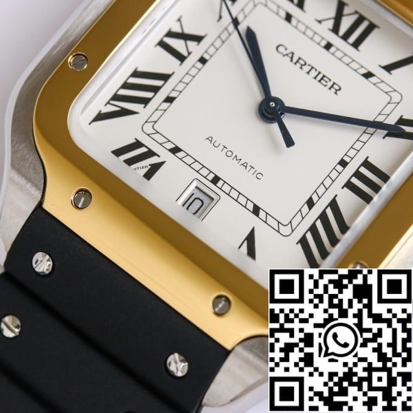 Cartier Santos W2SA0009 1 1 Best Edition GF Factory V2 White Dial US Replica Watch 3501 Cartier Santos W2SA0009 1:1 Best Edition GF Factory V2 White Dial