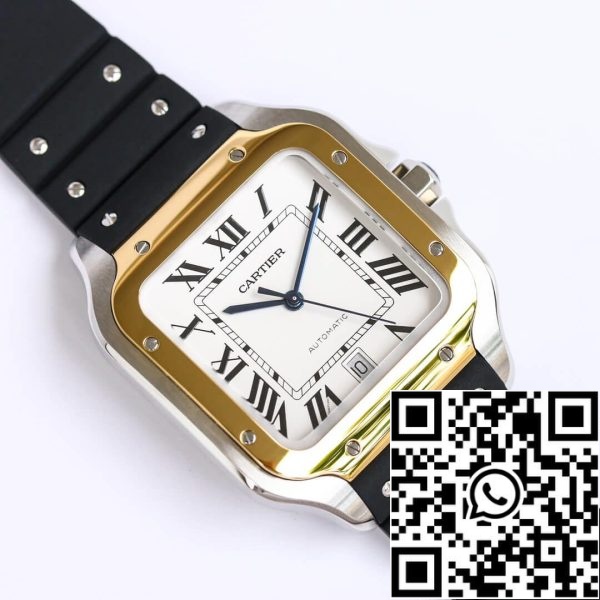 Cartier Santos W2SA0009 1 1 Best Edition GF Factory V2 White Dial US Replica Watch 5527 Cartier Santos W2SA0009 1:1 Best Edition GF Factory V2 White Dial