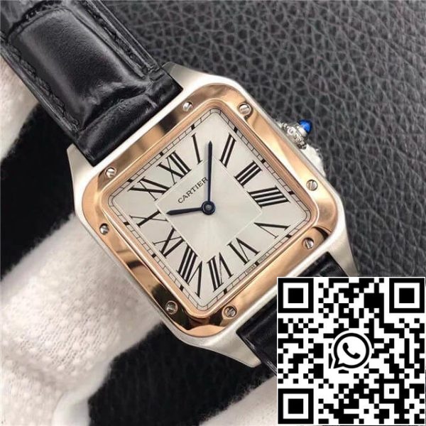 Cartier Santos W2SA0012 Ladies 1 1 Best Edition Rose Gold Cowhide Strap US Replica Watch 4174 Cartier Santos W2SA0012 Ladies 1:1 Best Edition Rose Gold Cowhide Strap