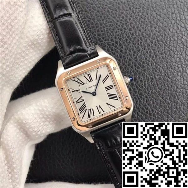 Cartier Santos W2SA0012 Ladies 1 1 Best Edition Rose Gold Cowhide Strap ZDA replika Watch 439 Cartier Santos W2SA0012 Ladies 1: 1 Best Edition Rose Gold Cowhide Strap