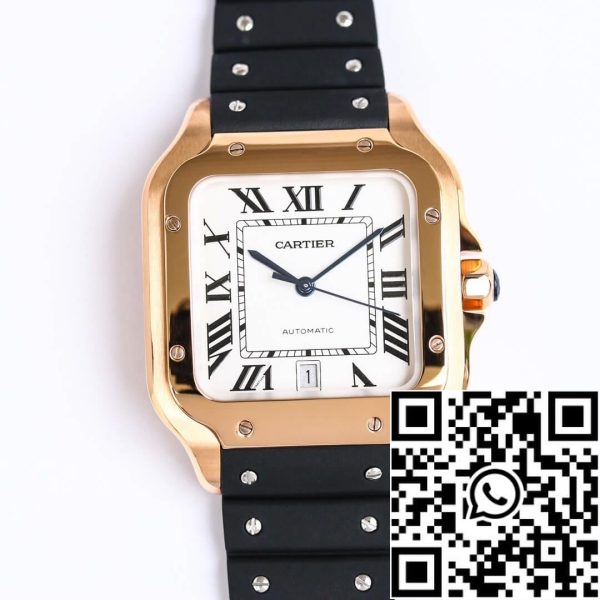 Cartier Santos WGSA0007 1:1 Best Edition GF Factory V2 Rose Gold US Replica Zegarek 9079 Cartier Santos WGSA0007 1:1 Best Edition GF Factory V2 Rose Gold