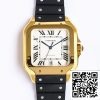 Cartier Santos WGSA0009 1 1 Melhor Edição GF Fábrica V2 Ouro Amarelo US Réplica Relógio 3077 Cartier Santos WGSA0009 1:1 Melhor Edição GF Fábrica V2 Ouro Amarelo