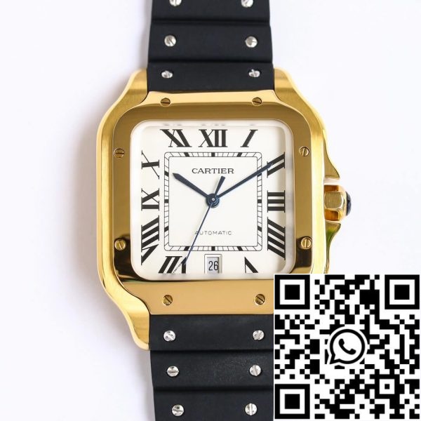 Cartier Santos WGSA0009 1 1 Best Edition GF Factory V2 Yellow Gold US Replica Watch 3077 Cartier Santos WGSA0009 1:1 Best Edition GF Factory V2 Yellow Gold