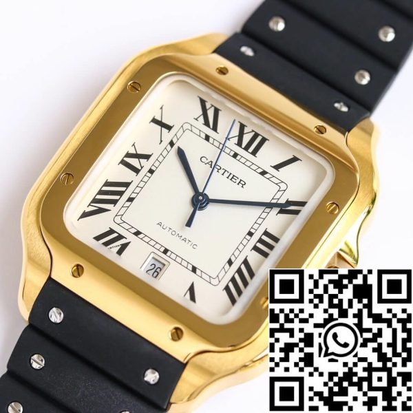 Cartier Santos WGSA0009 1 1 Best Edition GF Factory V2 Gelbgold US Replica Uhr 674 Cartier Santos WGSA0009 1:1 Best Edition GF Factory V2 Gelbgold