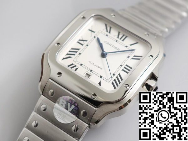 Cartier Santos WSSA0009 1 1 Best Edition BV Factory White Dial US Replica óra 1531 Cartier Santos WSSA0009 1:1 Best Edition BV Factory White Dial